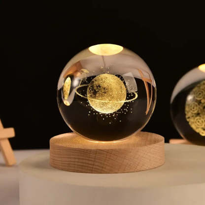 3D Cosmic Crystal Ball With Stand-LED Solar Fairy Lights