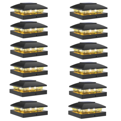 Solar Powered Waterproof Post Cap Lights For Fence And Deck