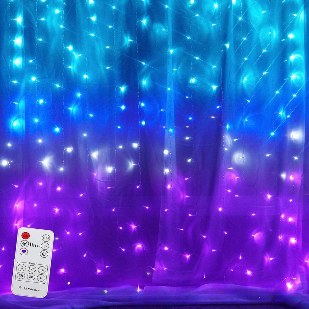 Smart LED Curtain Lights Color Changing Waterproof Indoor And Outdoor Fairy Lights
