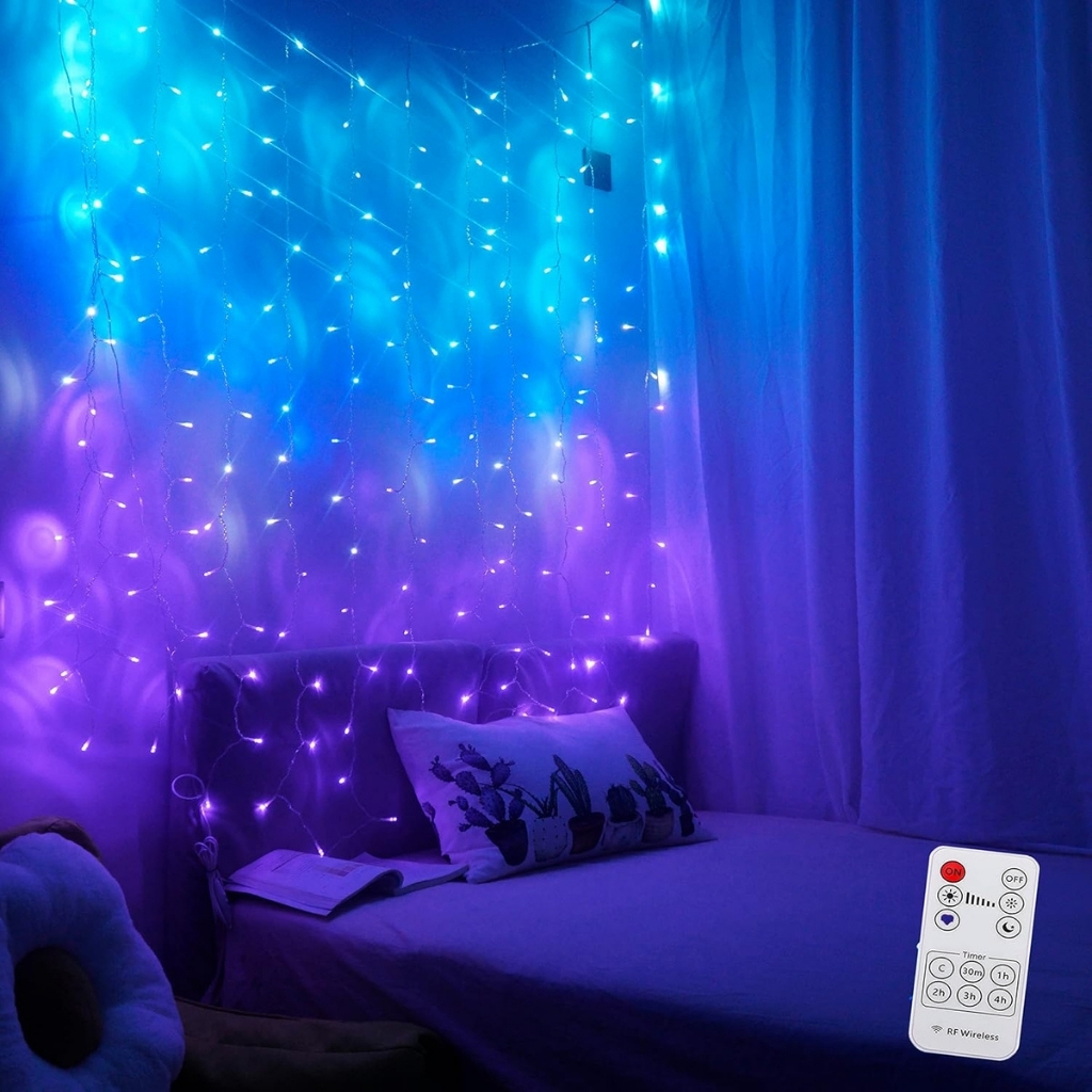 Smart LED Curtain Lights Color Changing Waterproof Indoor And Outdoor Fairy Lights