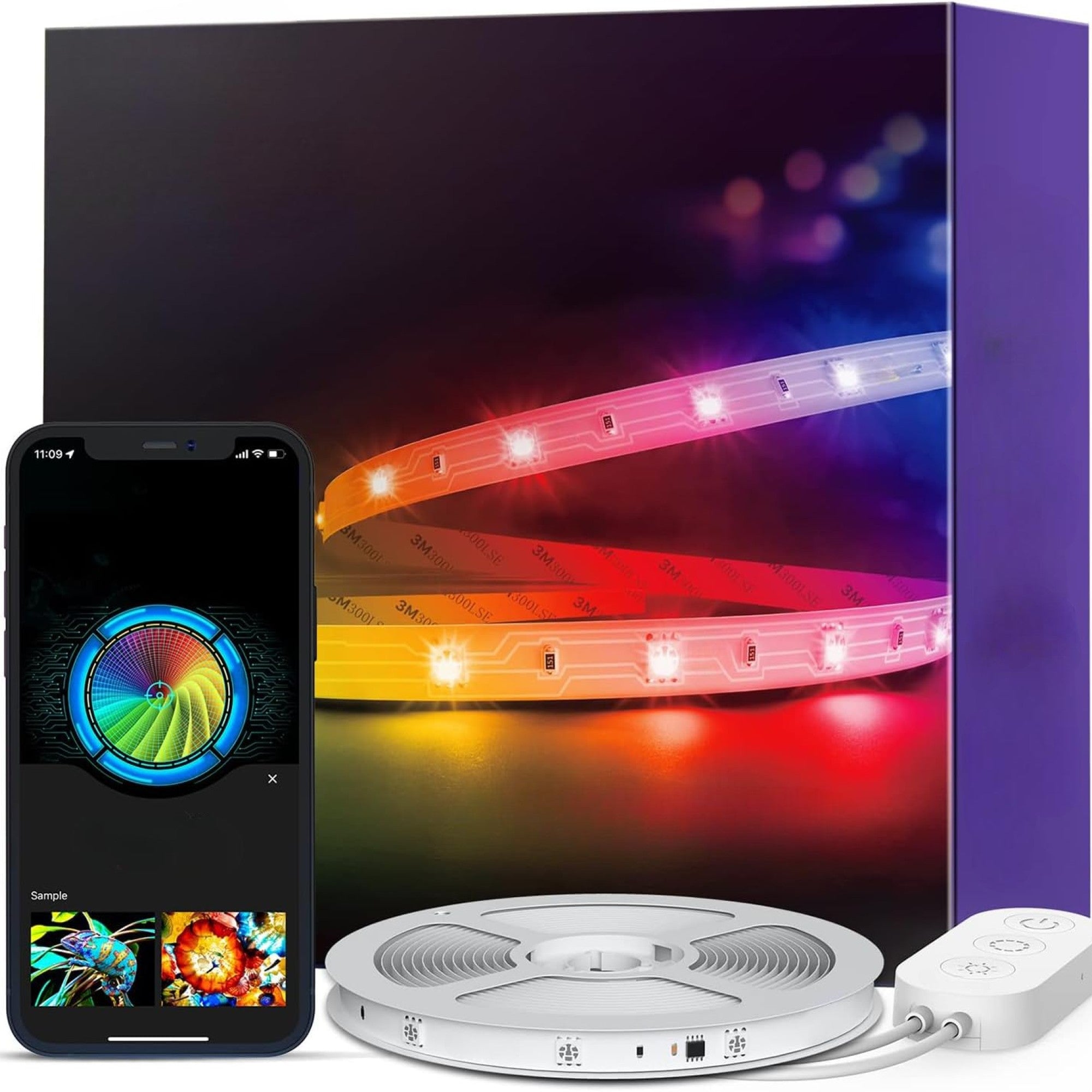 Smart LED Strip Lights With RGBIC Color Effects-LED Solar Fairy Lights