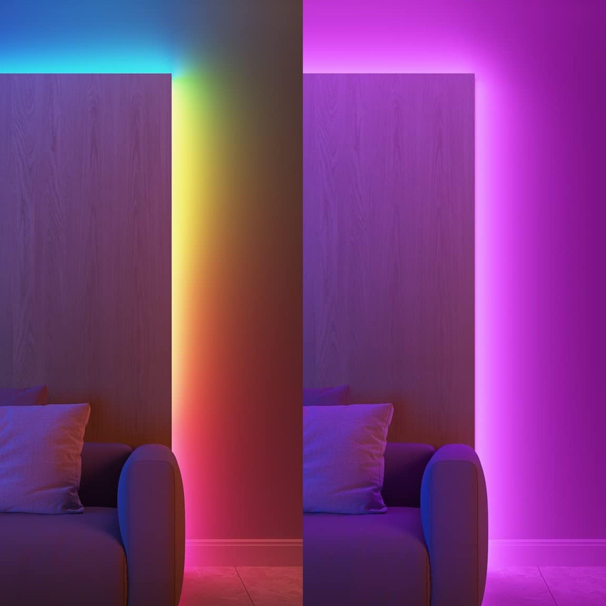 Smart LED Strip Lights With RGBIC Color Effects-LED Solar Fairy Lights