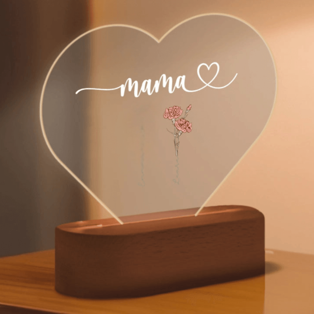 Personalized Acrylic Flower Light