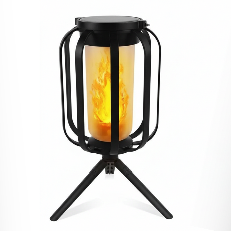 2 pack Christmas gifts Solar lantern outdoor light with base, upgraded flickering flame solar lantern outdoor waterproof light, solar lantern for patio garden room decoration, flame garden lantern for outdoor patio walkway decoration, holiday decorations