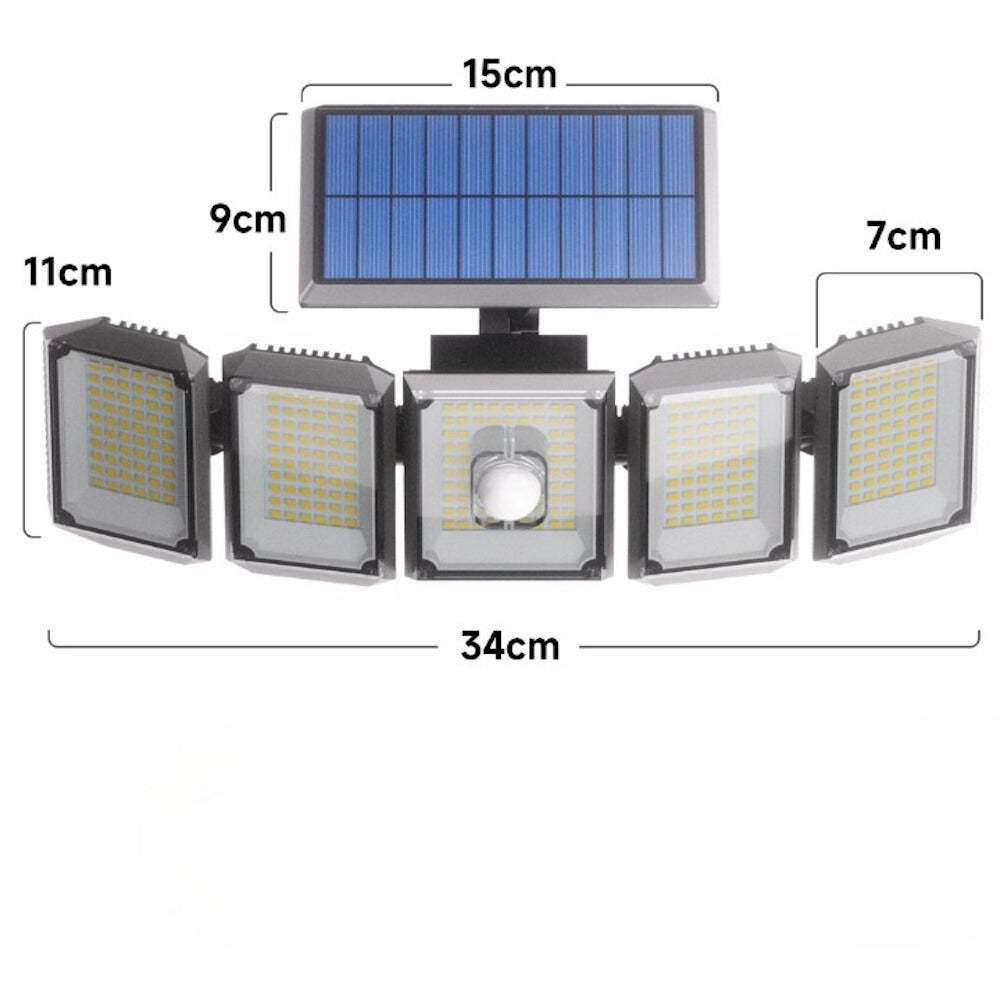 5 Heads Solar LED Motion Sensor Lamp-LED Solar Fairy Lights