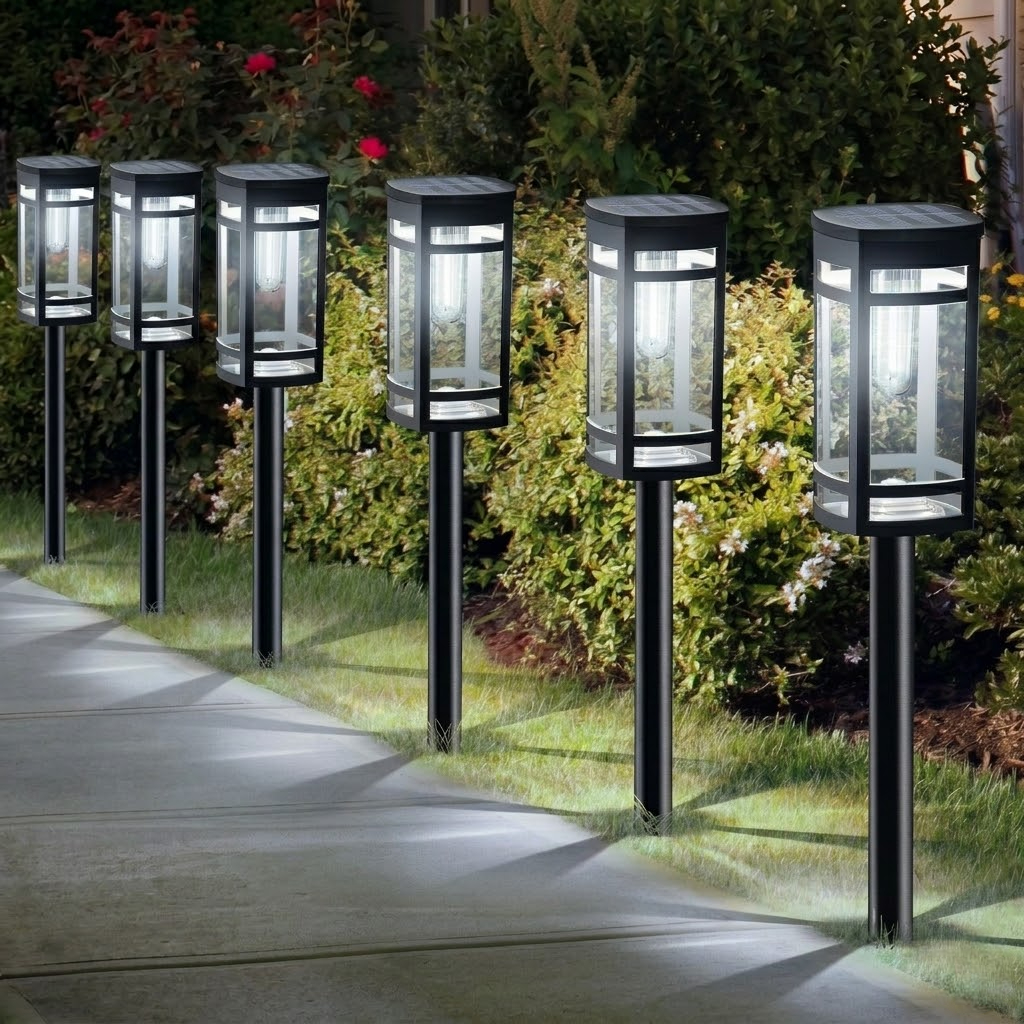 Pack Of 10 Solar Pathway Lights Outdoor Waterproof For Garden