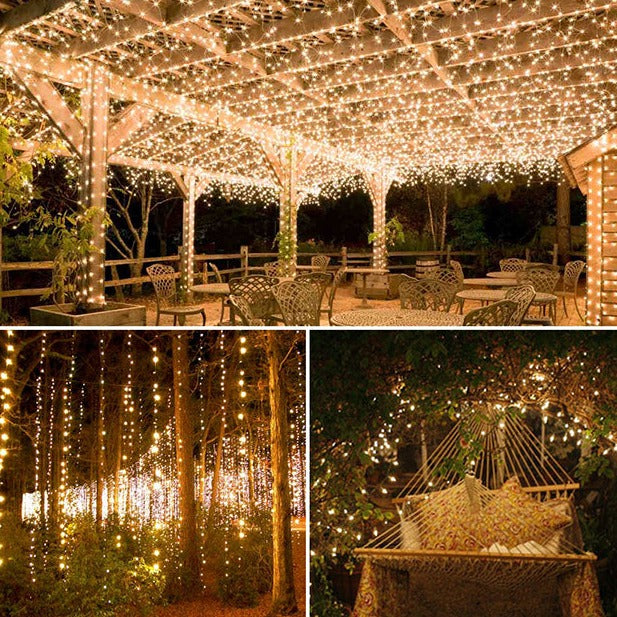 Solar String Christmas Lights Solar Powered Waterproof Fairy Lights 8 Modes-LED Solar Fairy Lights