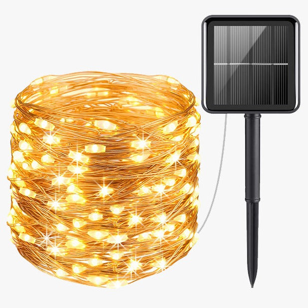 Solar String Christmas Lights Solar Powered Waterproof Fairy Lights 8 Modes-LED Solar Fairy Lights