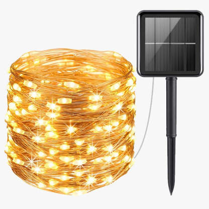 Solar String Christmas Lights Solar Powered Waterproof Fairy Lights 8 Modes-LED Solar Fairy Lights