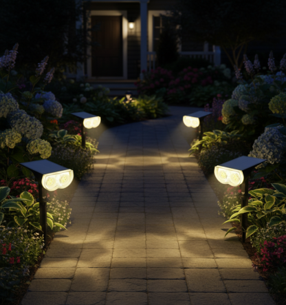 RGB Halloween Solar Lights Outdoor 2 Pack Waterproof Spotlights