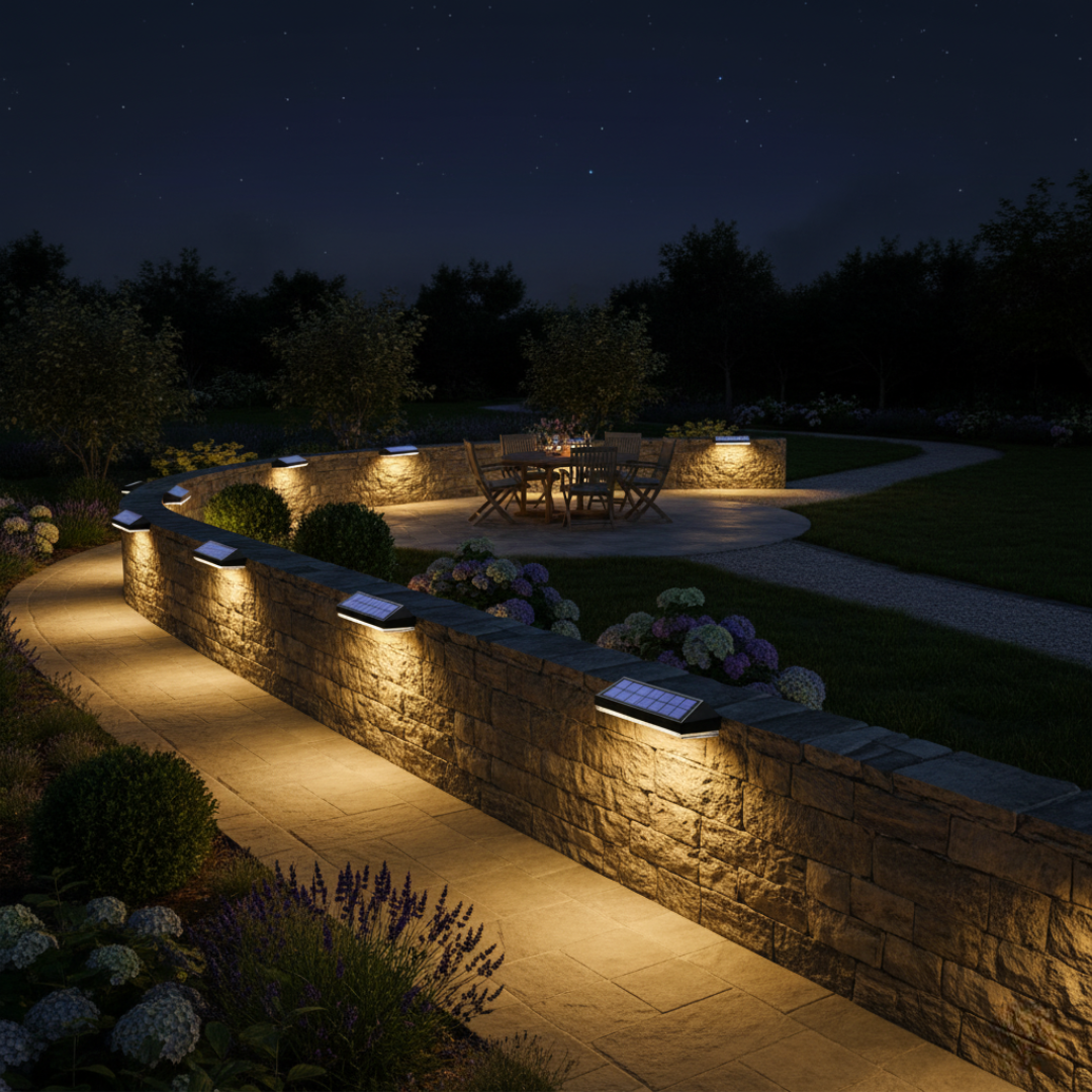 Solar Fence Lights Outdoor 8 Pack Waterproof LED 3 Mode