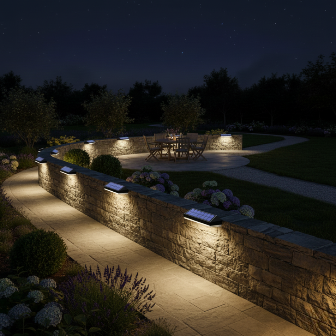 Solar Fence Lights Outdoor 8 Pack Waterproof LED 3 Mode