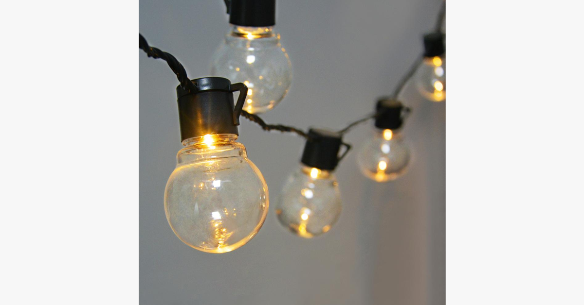 LED Globe Bulb String Lights-LED Solar Fairy Lights