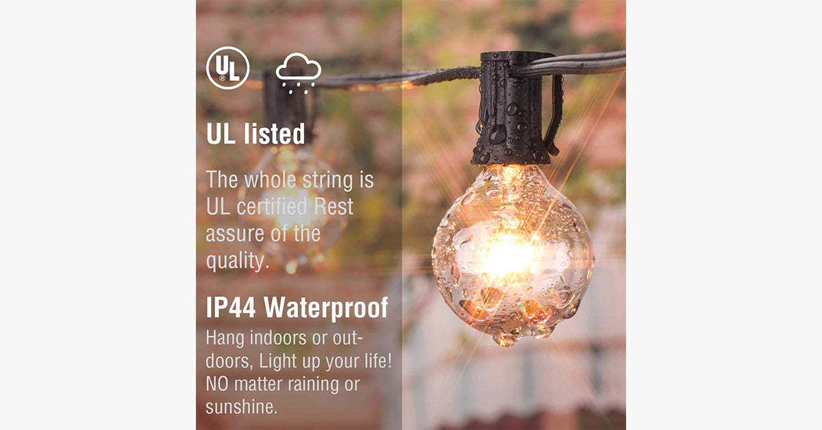 Globe String Lights-LED Solar Fairy Lights