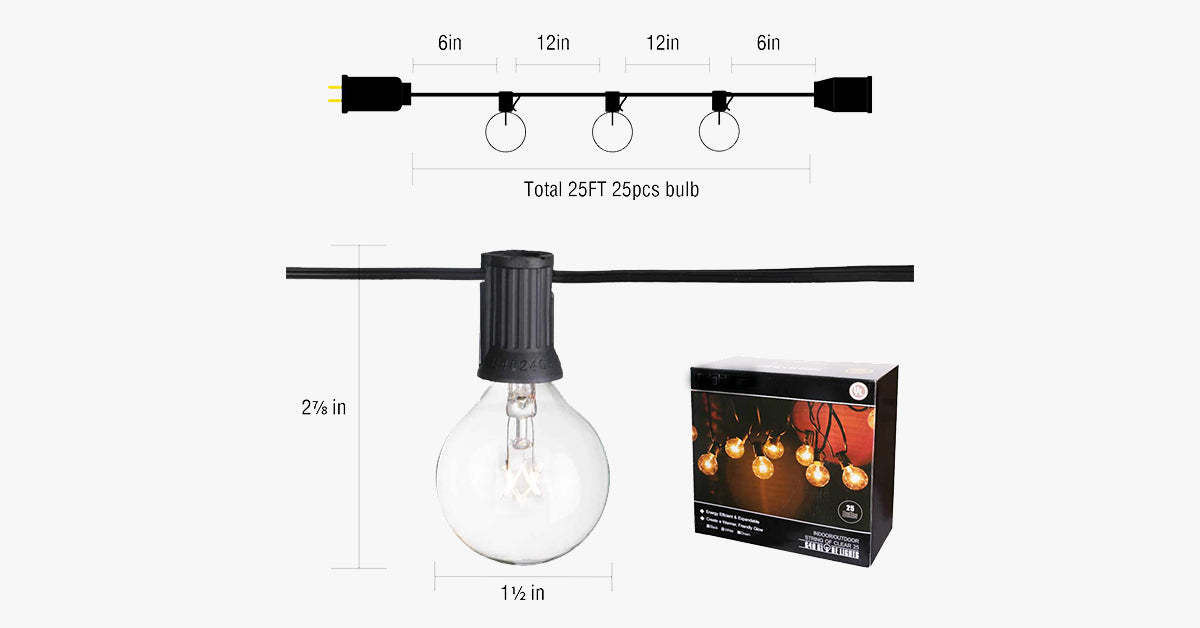 Globe String Lights-LED Solar Fairy Lights