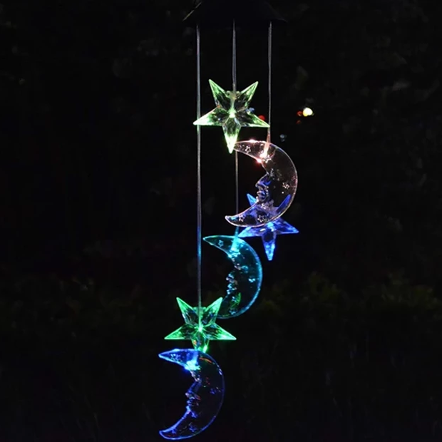 Solar Wind Chime With Color Changing LED Waterproof Outdoor Decorative Lights-LED Solar Fairy Lights