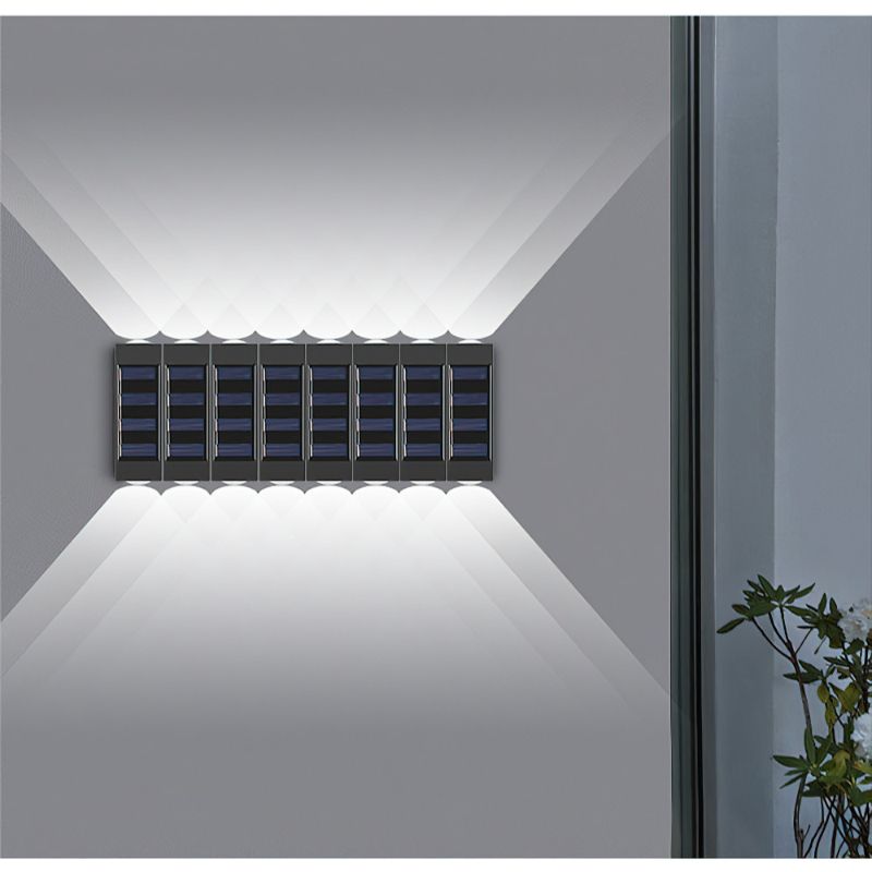 2 LED Solar 8 Pieces Wall Lamp-LED Solar Fairy Lights