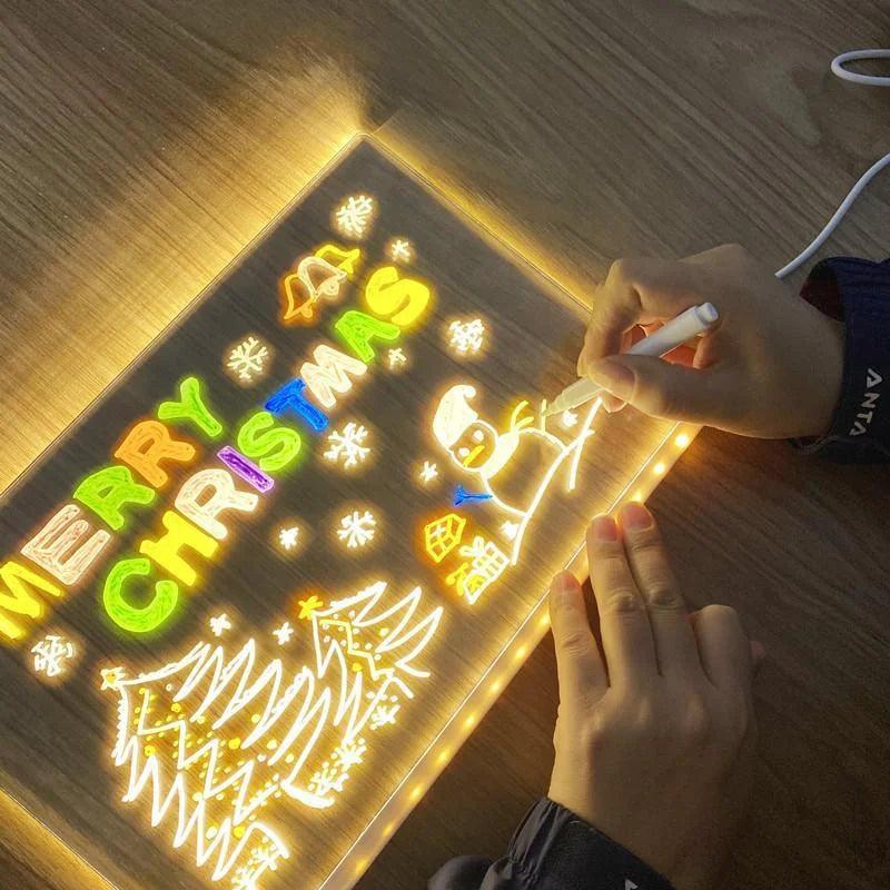 Children's LED Note Board with Colors - Solar Flame Torch
