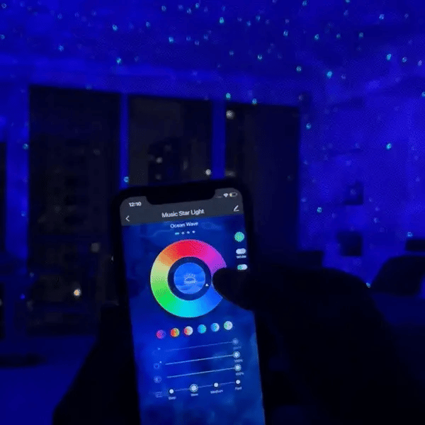 Smart Galaxy Star Projector with App Control and Customizable Lighting-LED Solar Fairy Lights