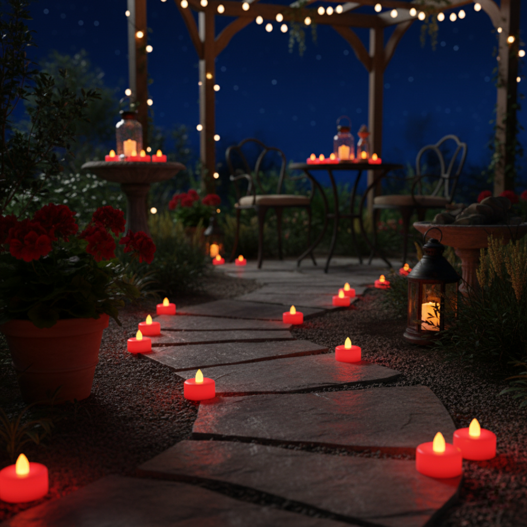 Pack Of 6 LED Outdoor Solar Lights with Motion Sensor