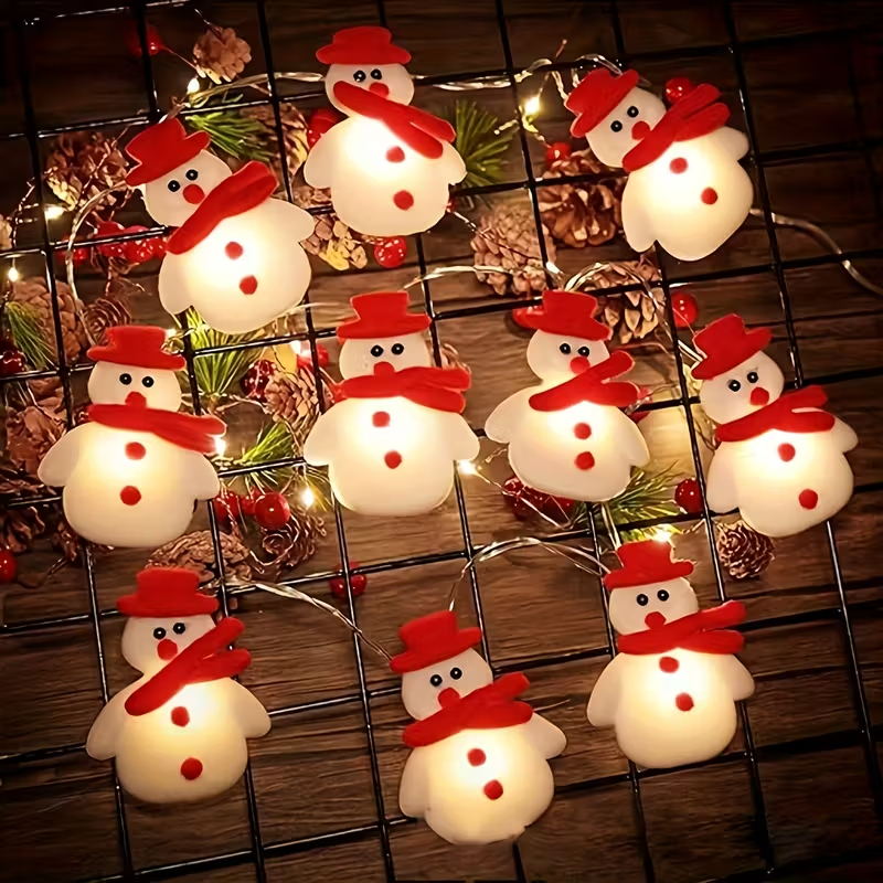 LED Snowman String Lights For Holiday Decoration
