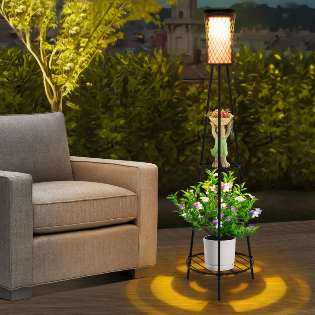 Outdoor Solar Floor Lamps with USB Charging