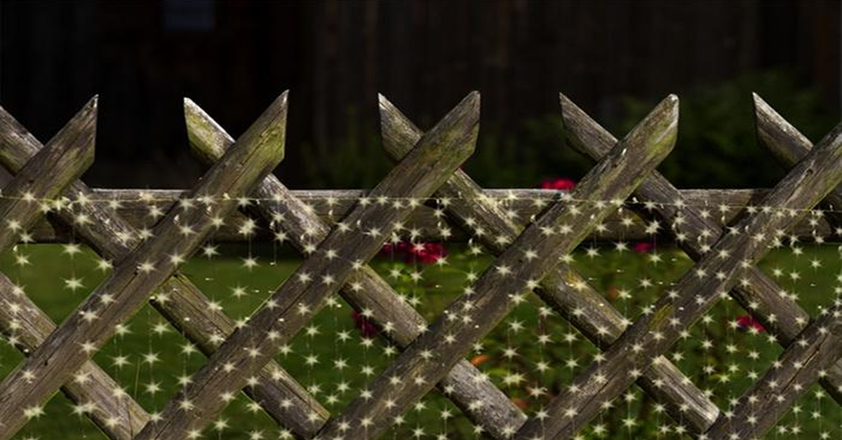 10Ft. 300-LED Warm White String Curtain Light-LED Solar Fairy Lights