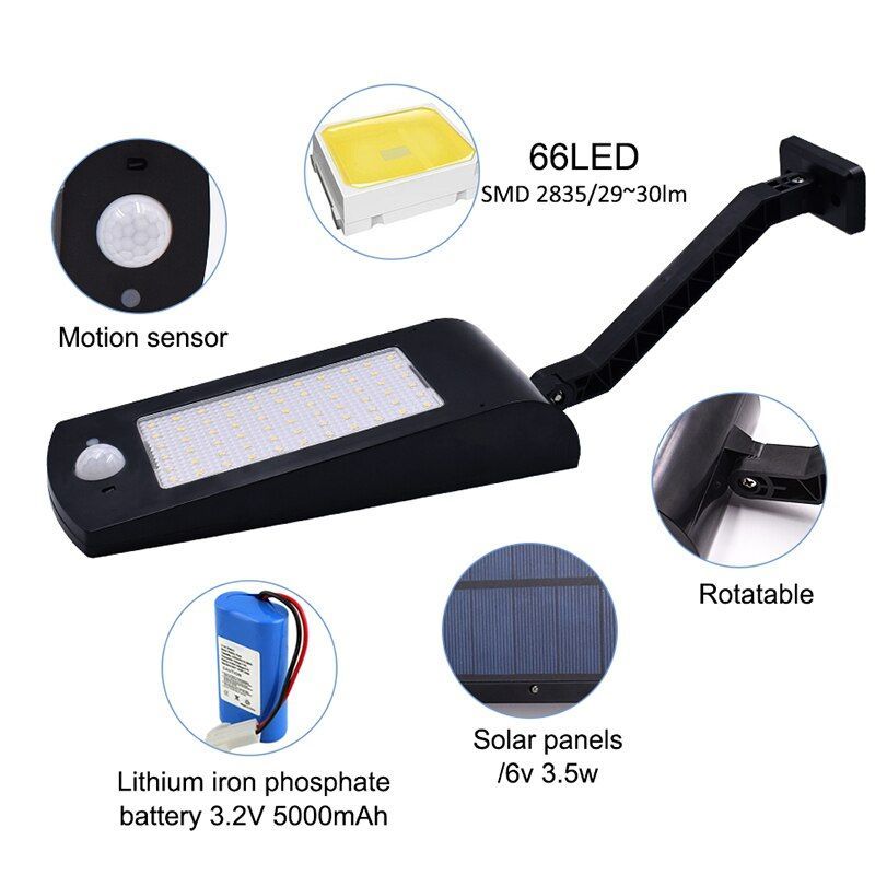 66 Led Solar Light Waterproof Street Light-LED Solar Fairy Lights