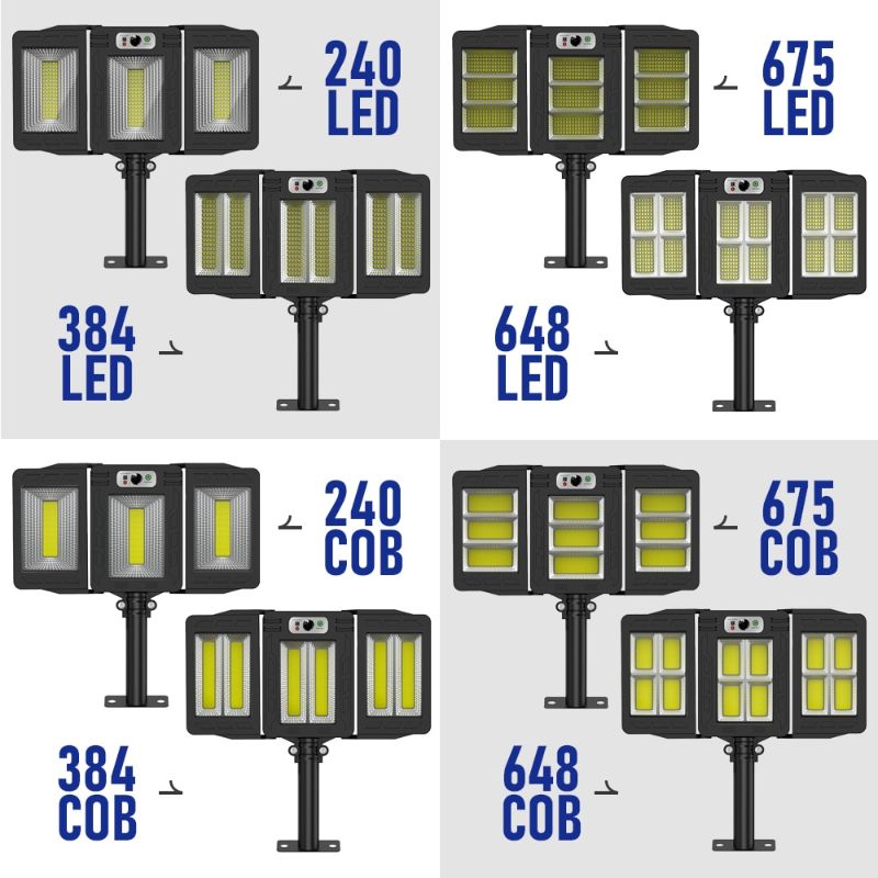 3 Head Motion Sensor Street Light-LED Solar Fairy Lights