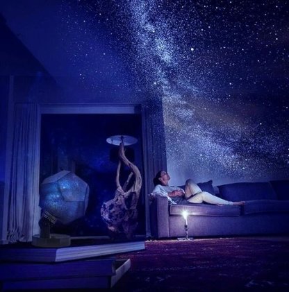 Starry Sky Galaxy Projector Lamp-LED Solar Fairy Lights