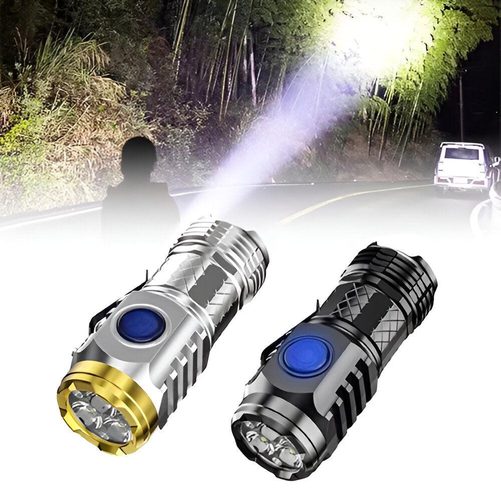 Rechargeable Long Range Flashlight-Solar Flame Torch