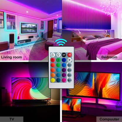 Multicolor LED Strip Lights With Remote Control For Home Decoration And Special Occasions-LED Solar Fairy Lights