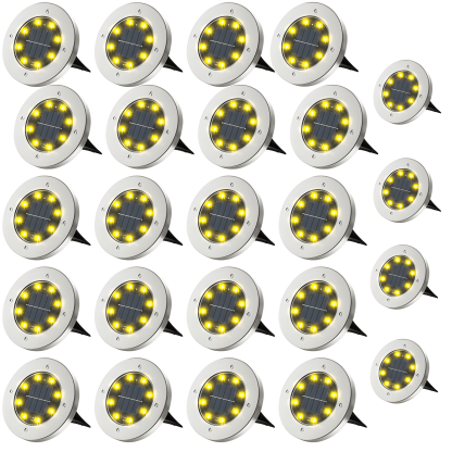 Waterproof Solar Pathway Lights for Gardens and Walkways Set