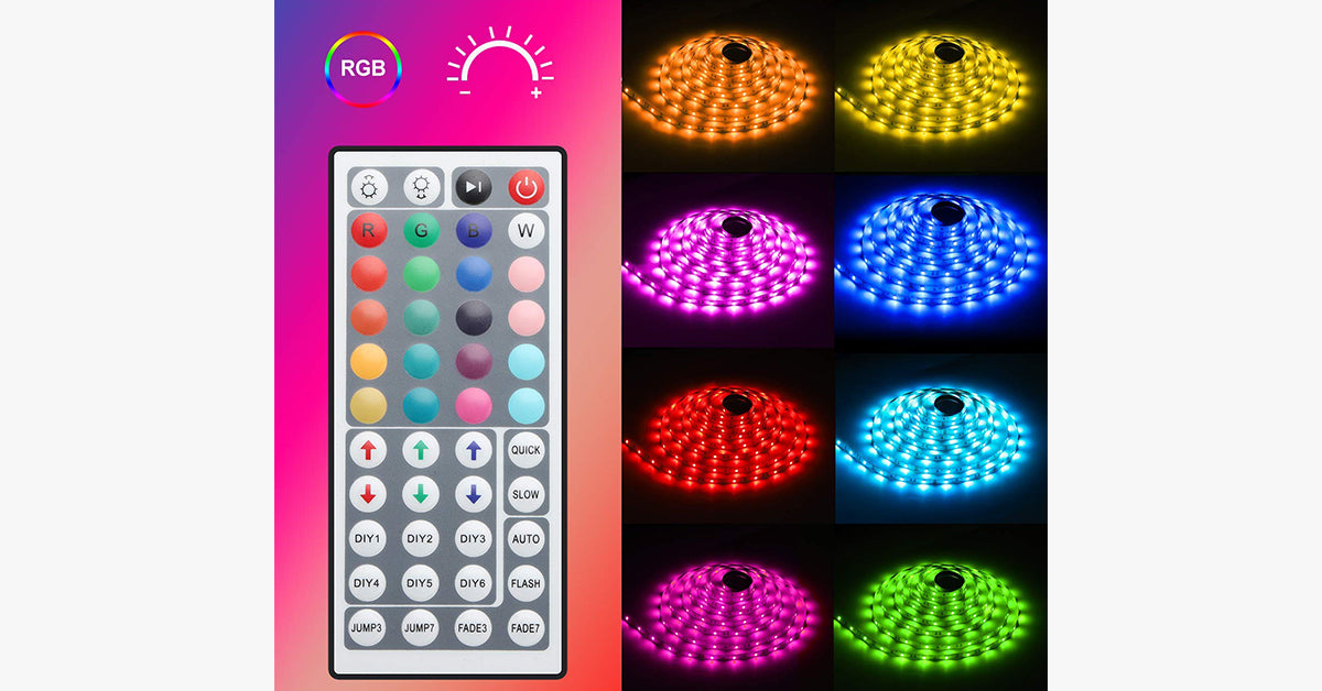 Color Blast LED Strip Lights - Remote Controlled-LED Solar Fairy Lights