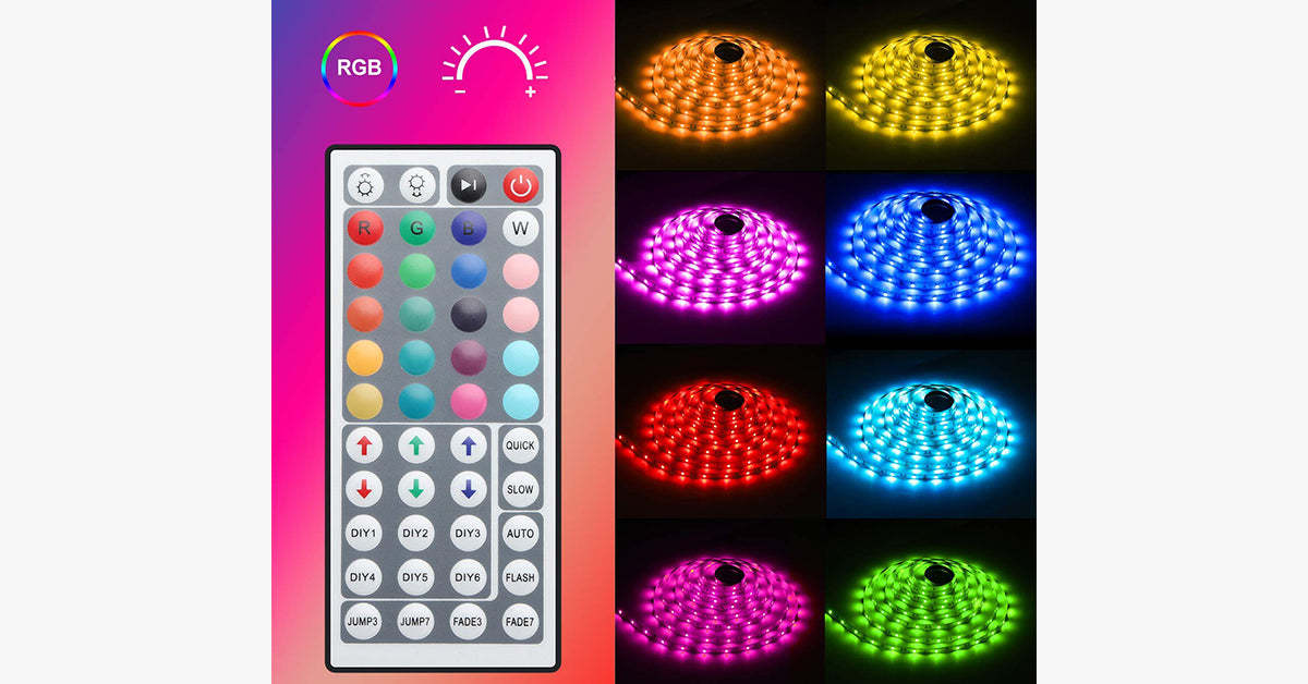 Color Blast LED Strip Lights - Remote Controlled-LED Solar Fairy Lights