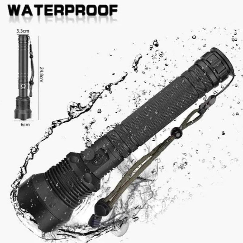 Rechargeable Tactical LED Flashlight-Solar Flame Torch