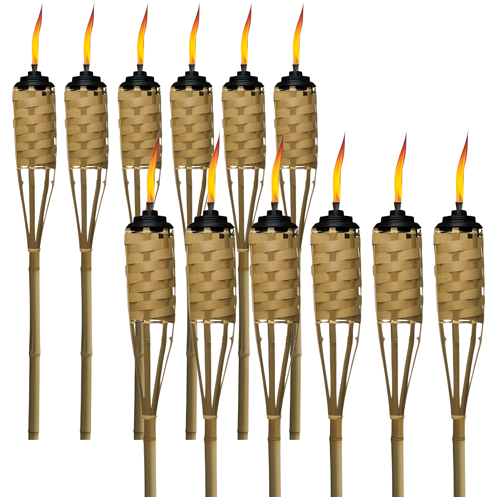 Pack Of 4 Weather Resistant Citronella Torches For Outdoor Decor