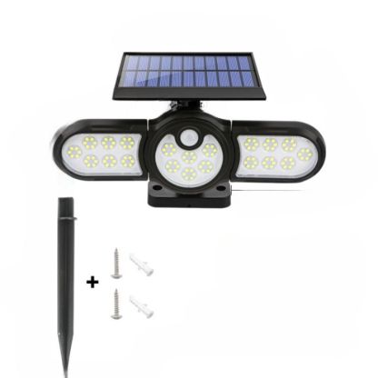 Three Heads LED Outdoor Solar Lamp-LED Solar Fairy Lights