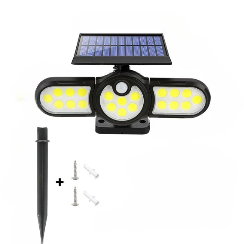 Three Heads LED Outdoor Solar Lamp-LED Solar Fairy Lights