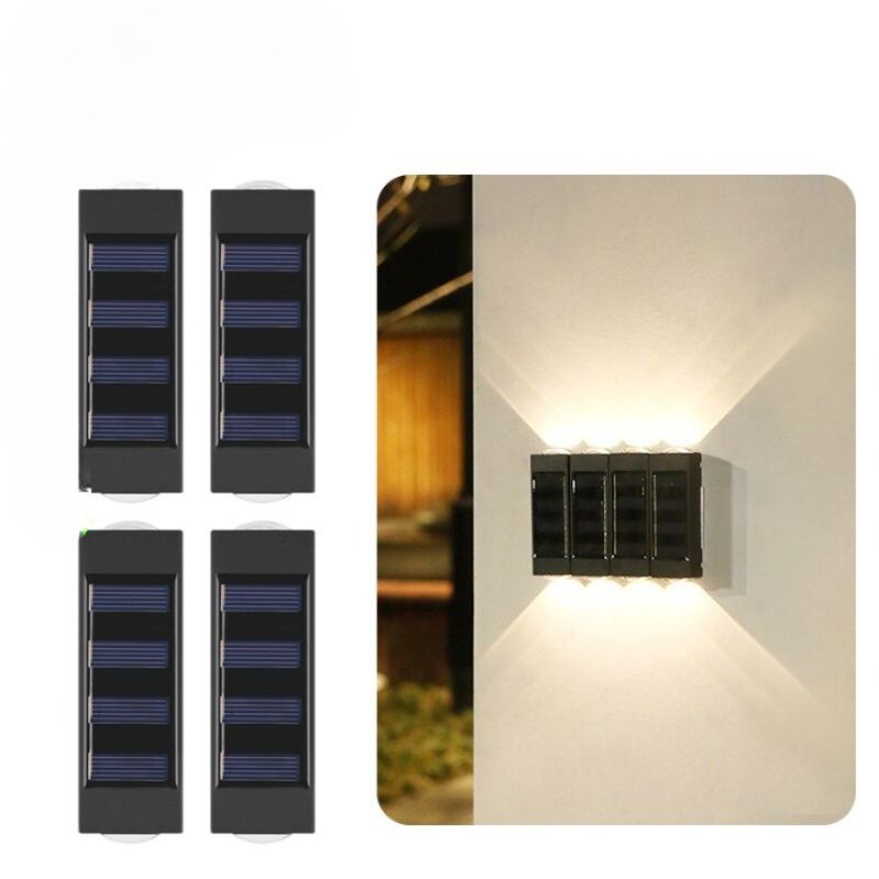 2 LED Solar 4 Pieces Wall Lamp-LED Solar Fairy Lights