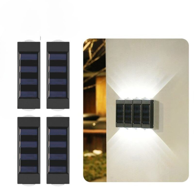 2 LED Solar 4 Pieces Wall Lamp-LED Solar Fairy Lights