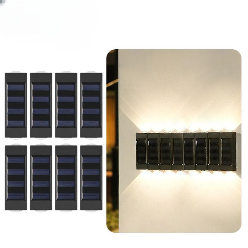 2 LED Solar 8 Pieces Wall Lamp-LED Solar Fairy Lights