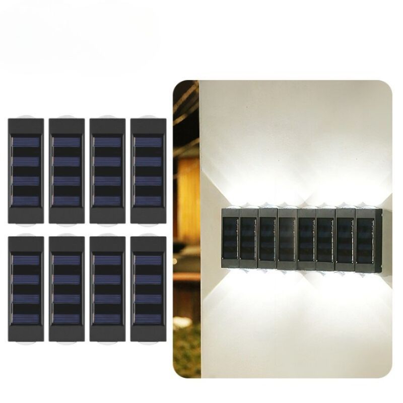 2 LED Solar 8 Pieces Wall Lamp-LED Solar Fairy Lights