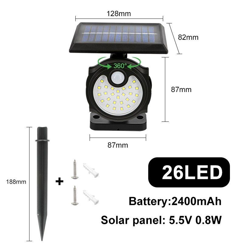 One Head LED Outdoor Solar Lamp-LED Solar Fairy Lights