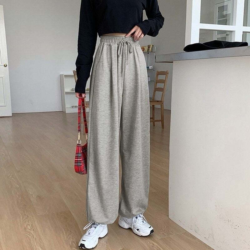 Women's High Waist Jogging Baggy Trousers-Legletic
