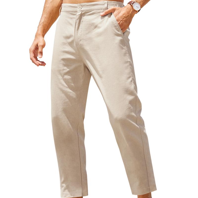 Casual Slim Cotton Linen Yoga Beach Pants For Men