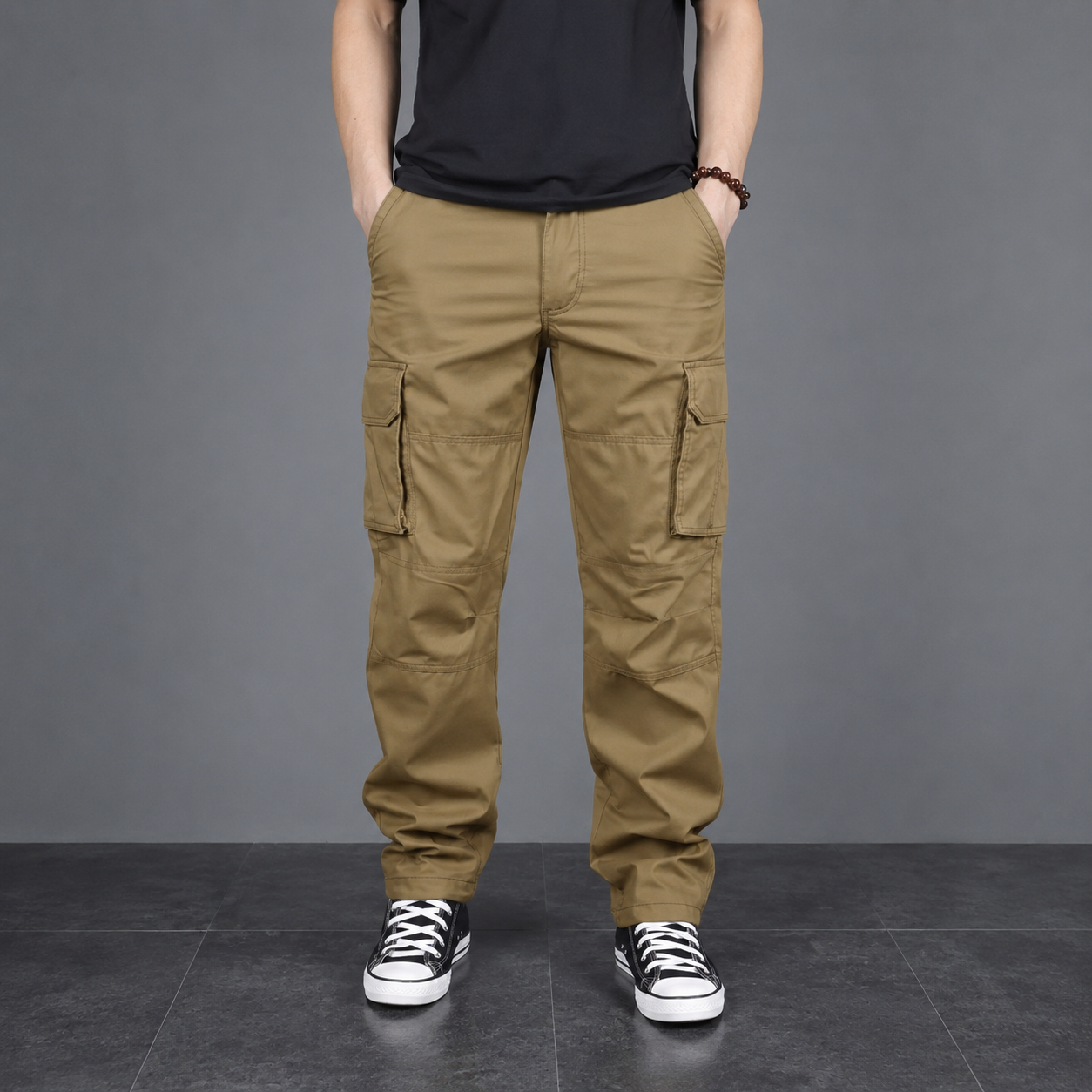 Loose Casual Street Style Cargo Pant With Drawstring For Men