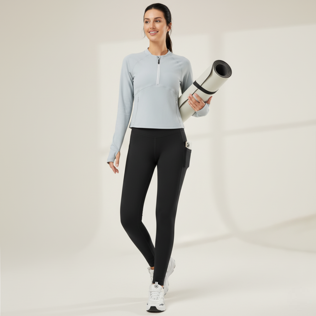 Pack Of 2 Warm Fleece Lined Yoga Pants