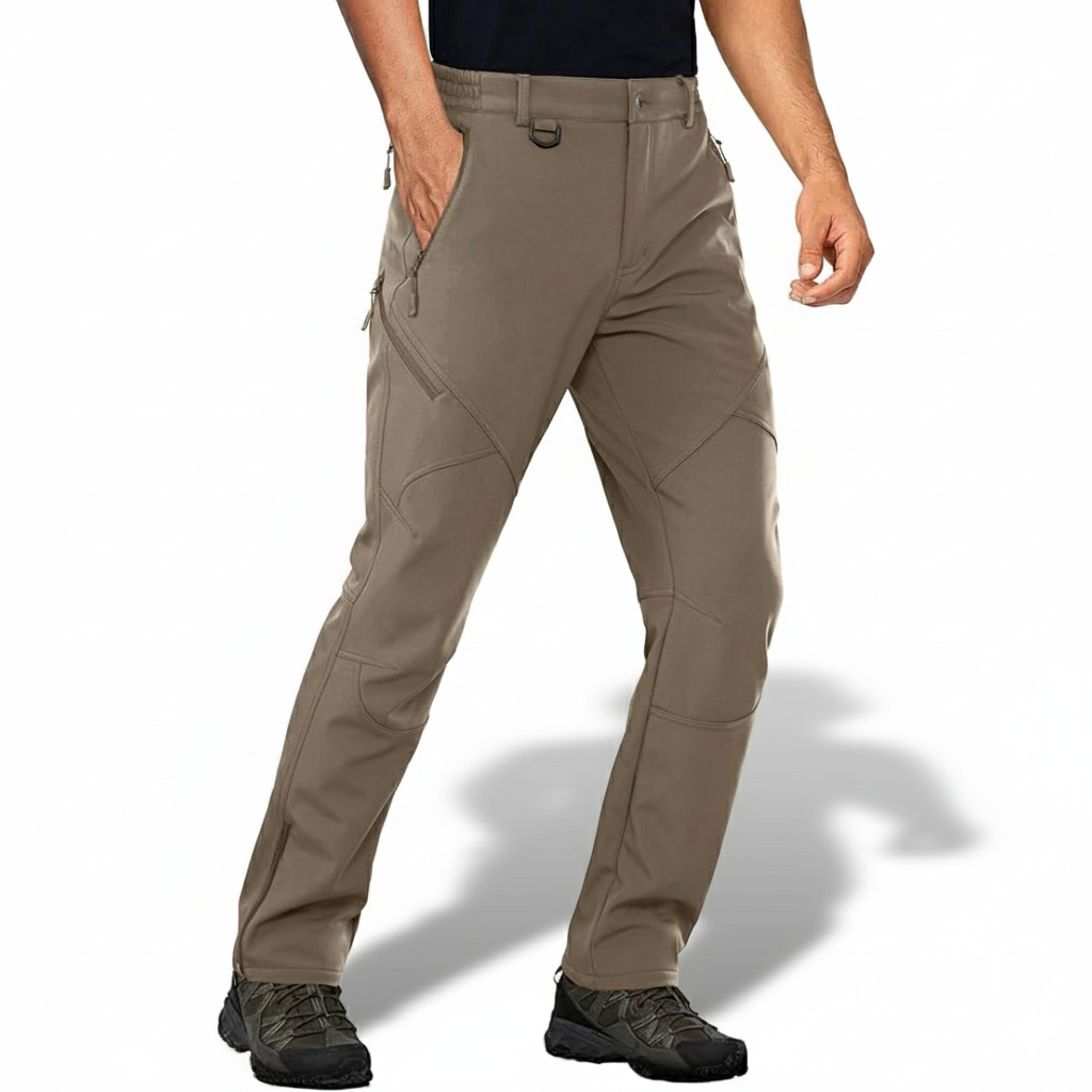 Mens Softshell Fleece Lined Winter Ski PantsFleece Lined Softshell Pants For Men For Winter Hiking And Ski Trips - Image 5