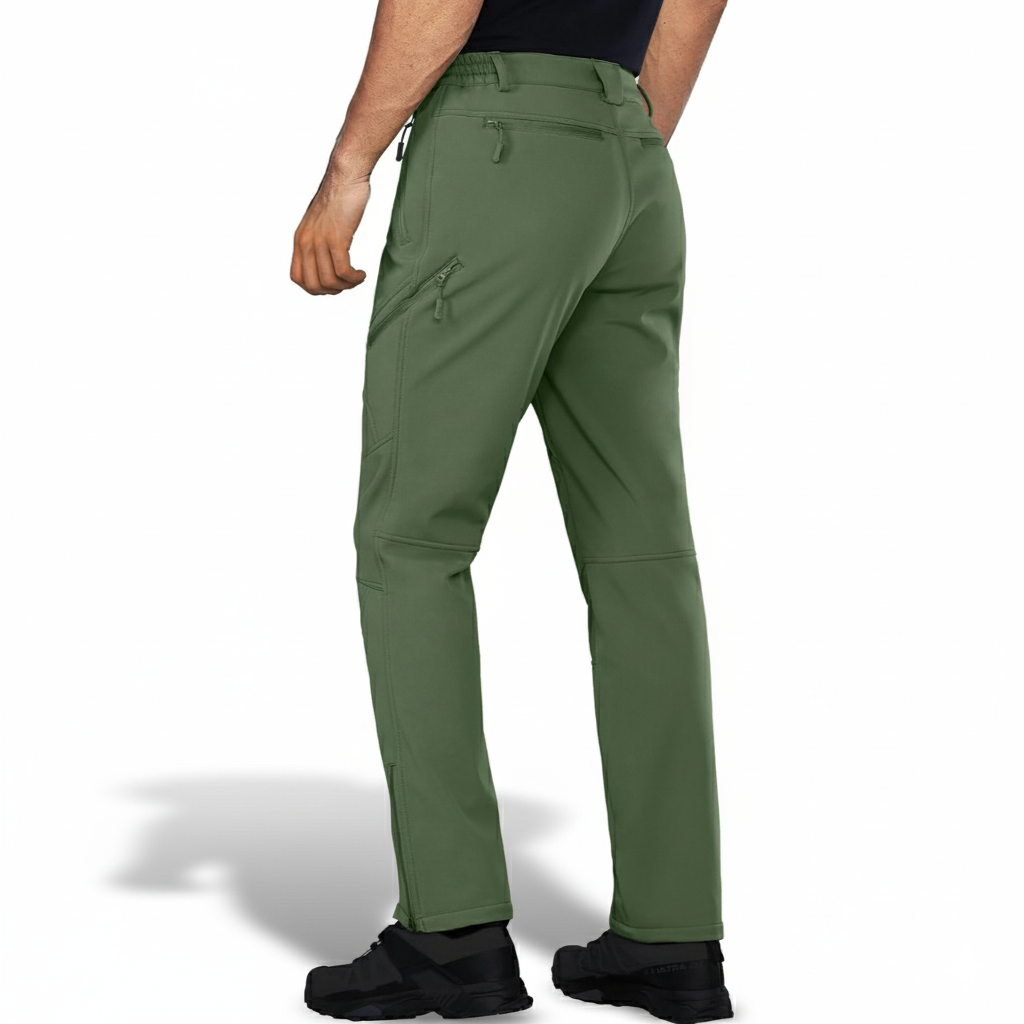 Mens Softshell Fleece Lined Winter Ski PantsFleece Lined Softshell Pants For Men For Winter Hiking And Ski Trips - Image 2